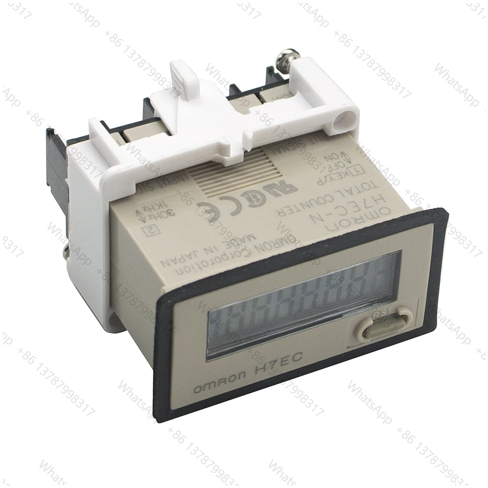 Non-Voltage 8 Digits Screw Terminal Resettable Digital Tachometer Dispaly Time Counter H7EC-N 0 to 99999999 Hours