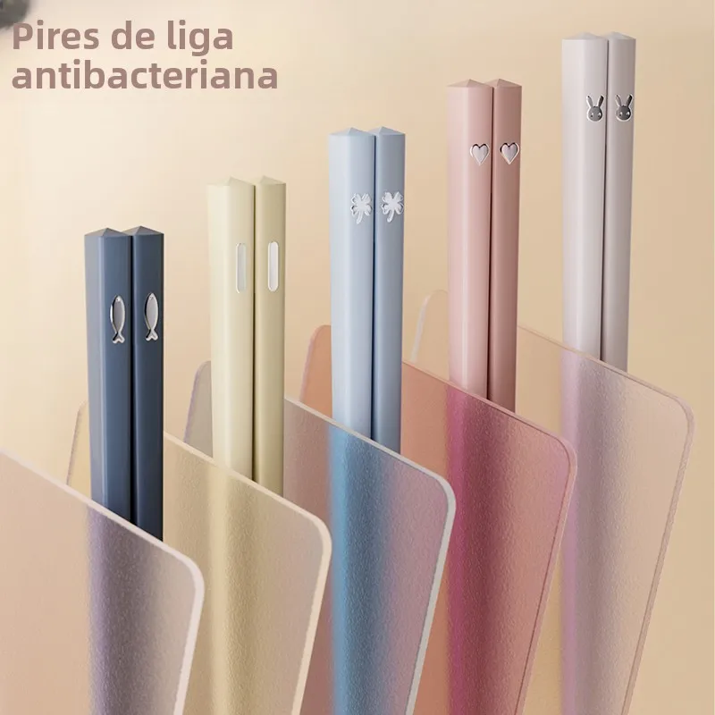 ensemble-de-baguettes-haut-de-gamme-en-alliage-d'aluminium-lot-de-dix-resistantes-a-la-chaleur-antiderapantes-durables-a-usage-individuel-valeur-esthetique-luxueuse