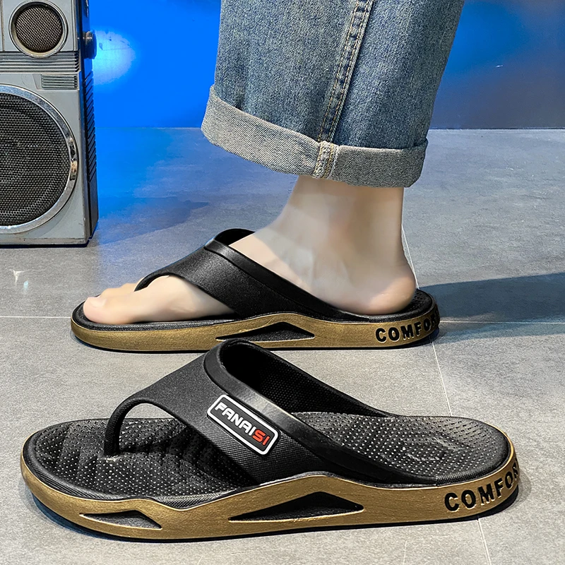 Sommermode Herren Hausschuhe Outdoor Sport Flip Flops Wandern Reisen Baden Park Freizeitkleidung, bequem atmungsaktiv rutschfest – Detail 14
