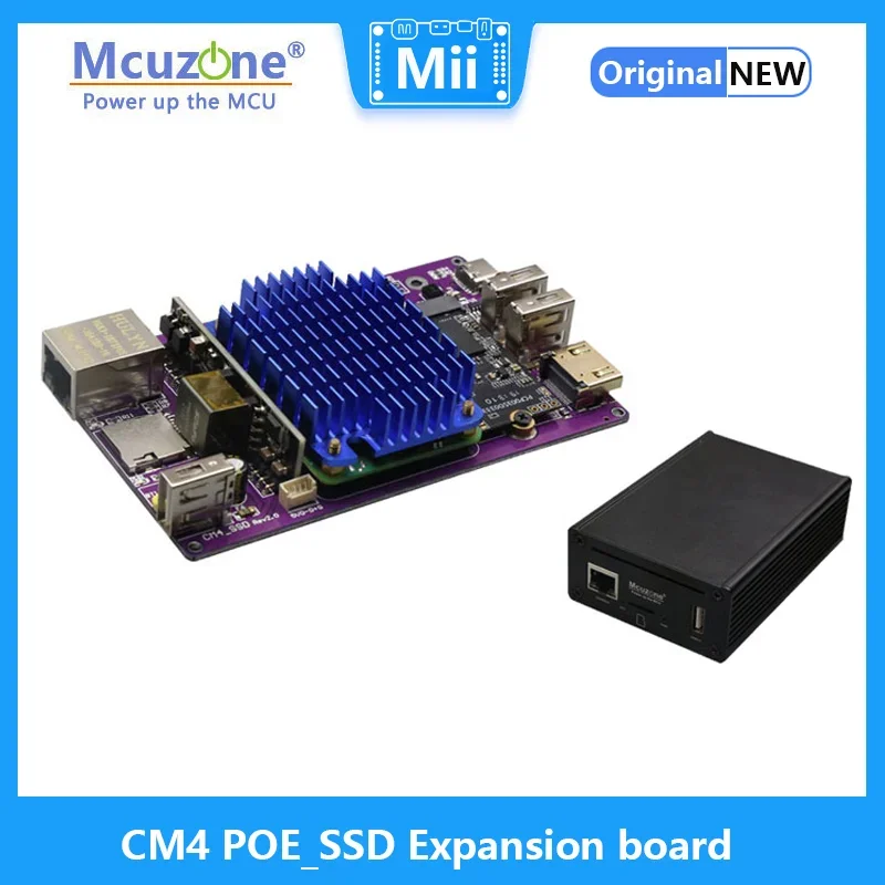 

MiiBestODRaspberry Pi CM4 POE_SSD Expansion board Aluminum Case NVME M.2 USB HDMI 4G LTE FAN