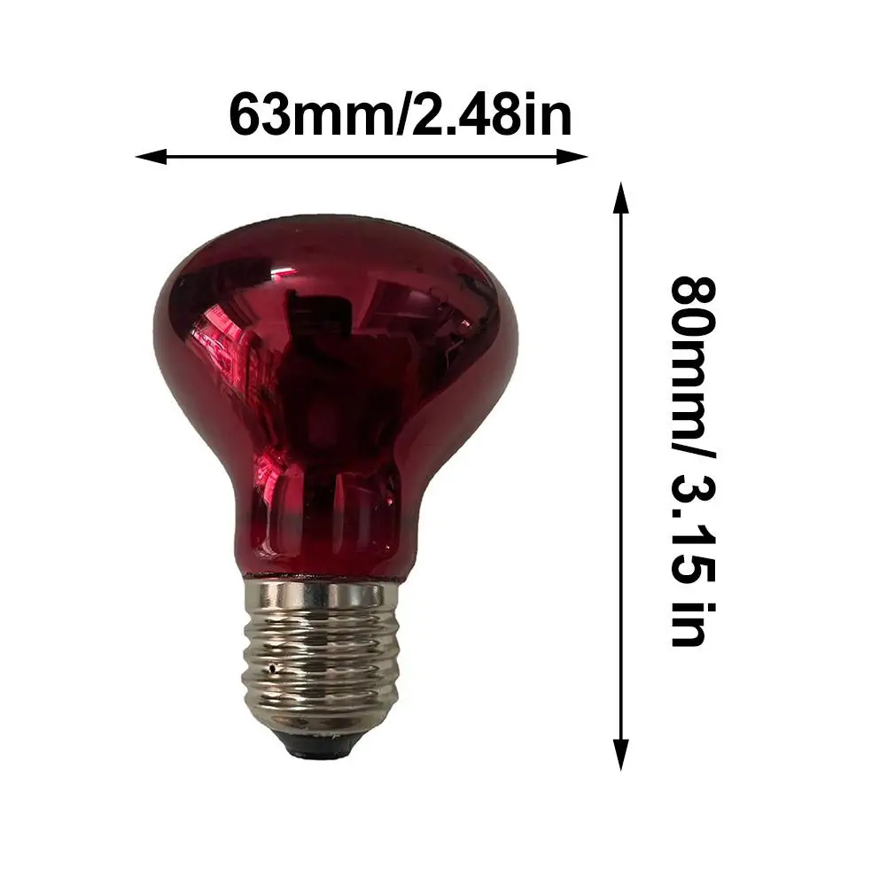 220-240V E27 Poultry Heating Bulb 20/40/50/100/75/60W Infrared Insulation Heating For Reptiles Plants Amphibians Pets Livestock