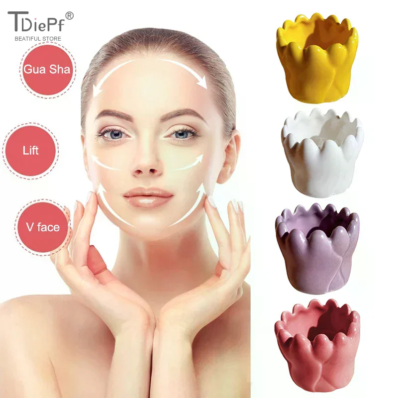 

1 шт., керамический Гуа Ша для массажа лица, тела, инструмент для тела, доска Гуаша для снятия массажа, подтяжки лица, массажер Гуа Ша, инструмент