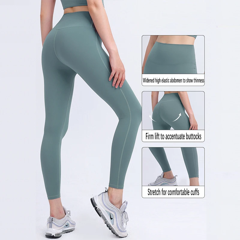 High Waisted Yoga Pants for Women, Skinny Sports, Cropped Pants that Lift, No restraint, Quick-drying, Fitness and Running