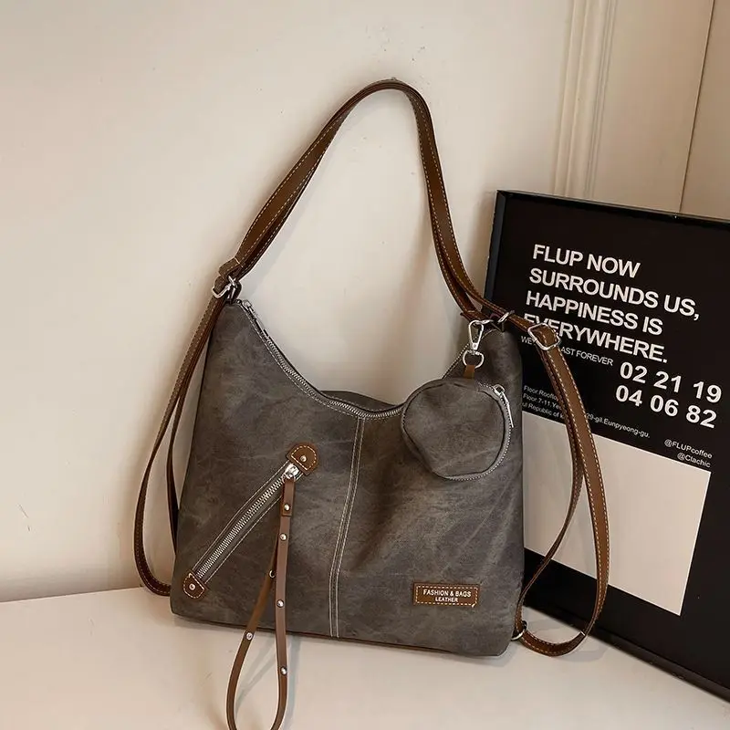 حقيبة حمل عالية الجودة بسعة كبيرة - موديل جديد 2025 - حقيبة كتف مفردة غير رسمية ومتعددة الاستخدامات - حقيبة كروس كلاسيكية