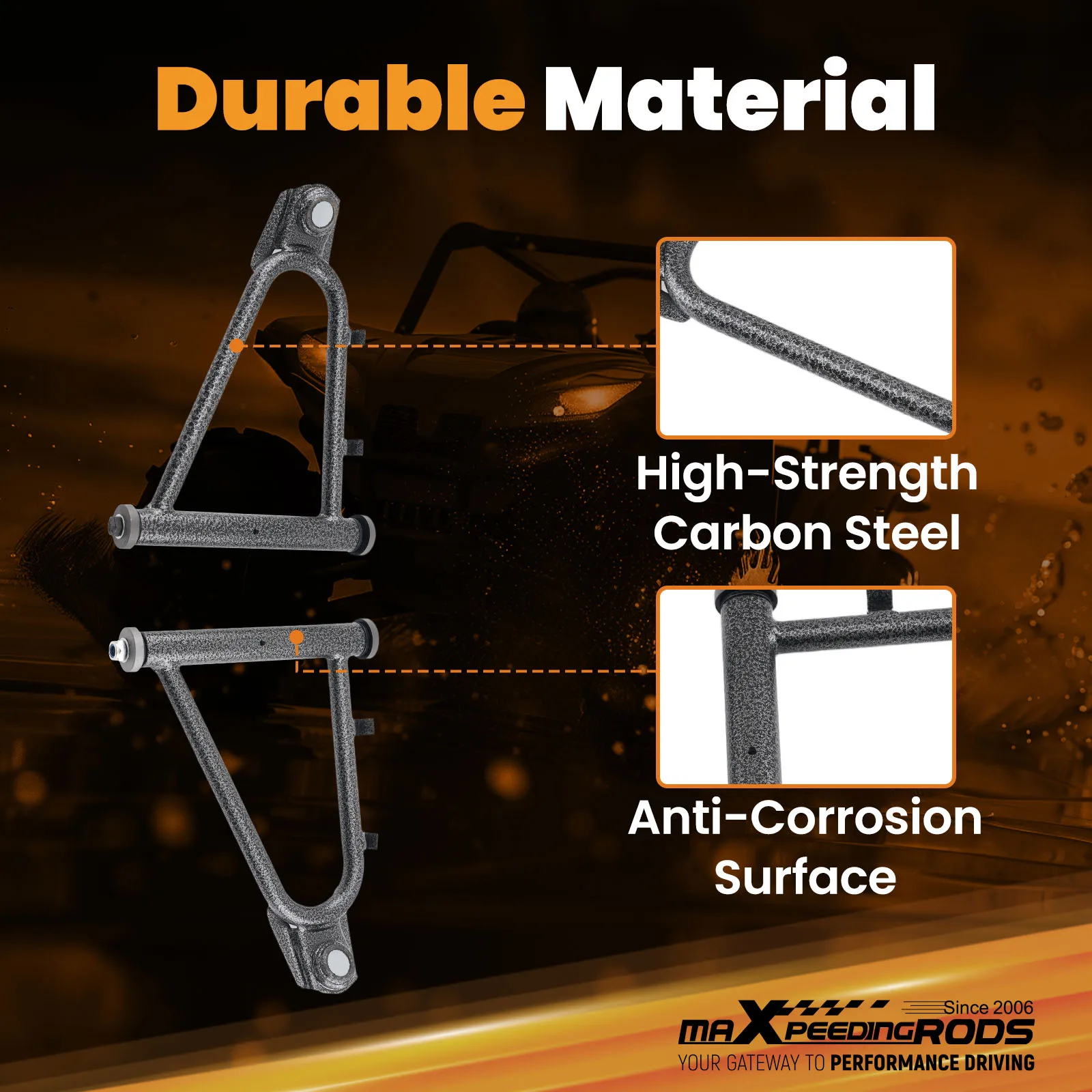 

Front Upper Left Right A-Arm Assembly Front for Yamaha YFZ350 91-06 3GG235400035