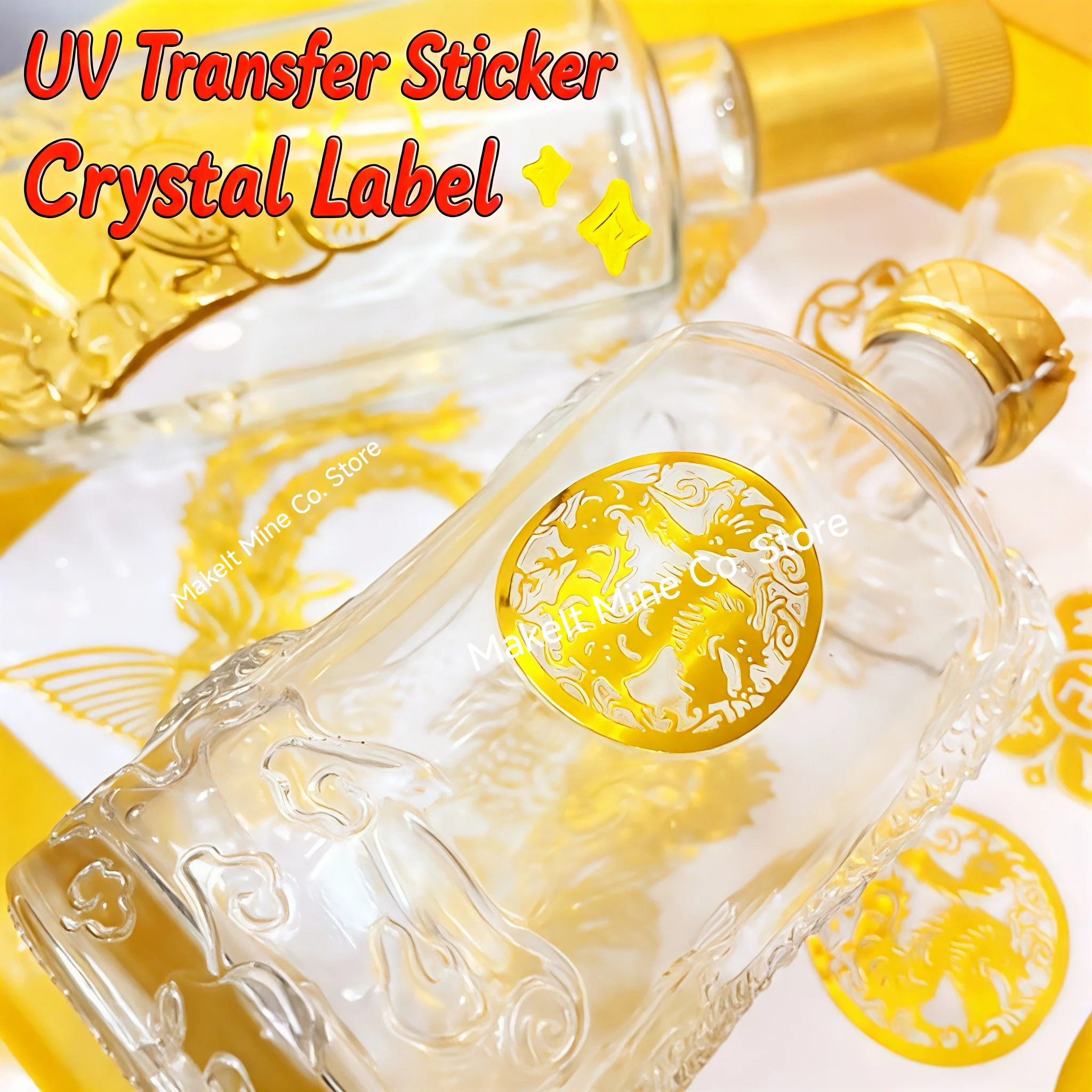 

Пользовательские переводные наклейки Горячее тиснение и серебряная лазерная технология, различные цвета Персонализированные хрустальные наклейки для бизнеса