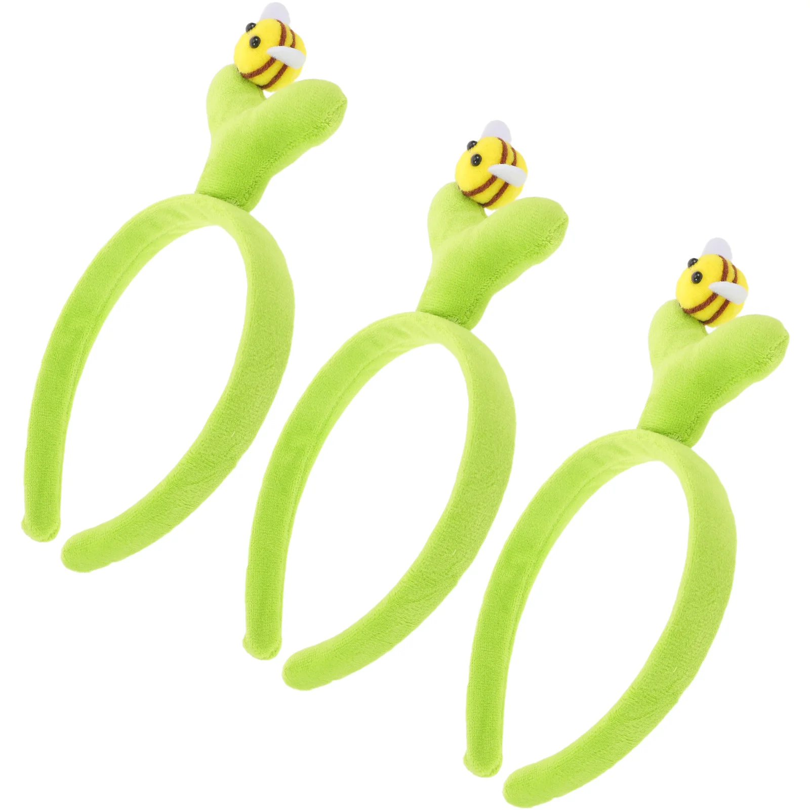 

3pcs Women'S Cute Headband Grass Fake Bees Adorable Hairpiece For Christmas Halloween Party Yoga Plant Hairband