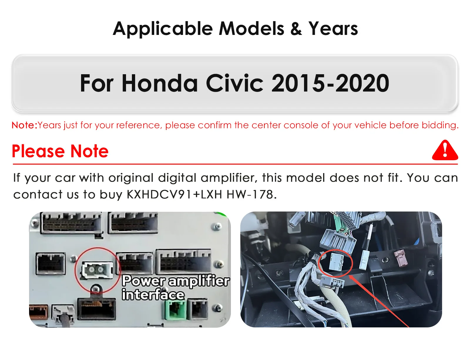 Hizpo für Tesla-Stil drahtloses Android-Autoradio für Honda Civic 2015-2020 Carplay Auto Multimedia GPS 2din Autoradio GPS 9.7" – Detail 6