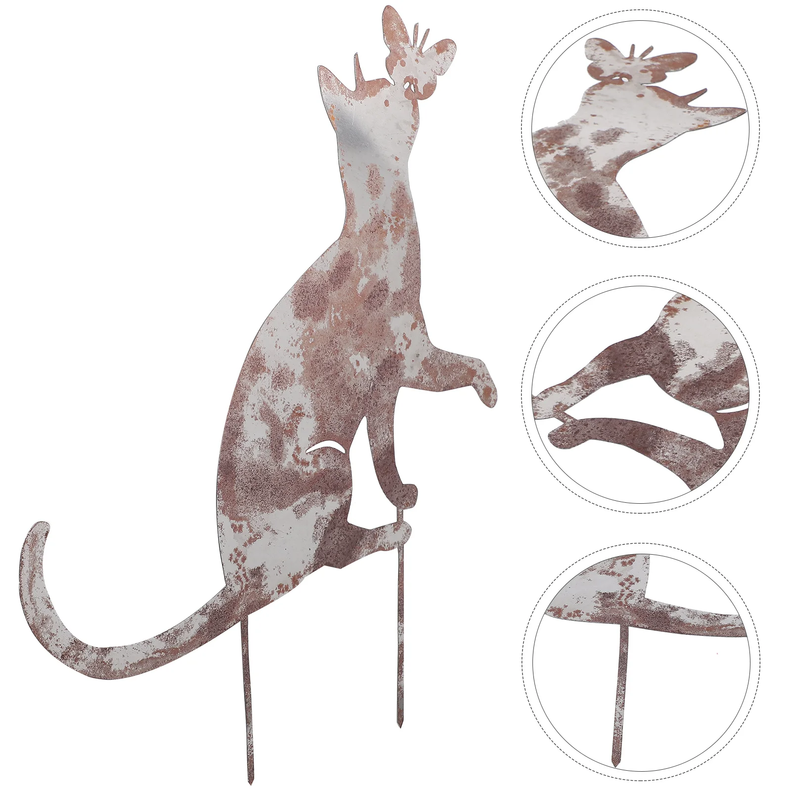 

Rustic Iron Animal Stake Garden Stake Large Size Yard nament Vintage Style Lawn Decoration Animal Statue Outdoor Decor