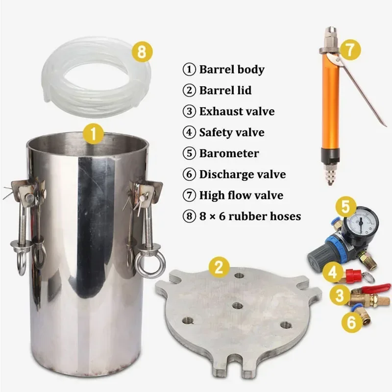 Manual Large Flow Glue Filling Machine Liquid Glue Dispenser Stainless Steel Pressure Tank