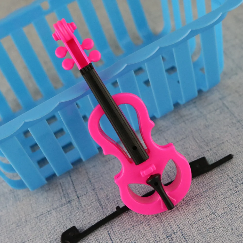 12 Pcs Mini Violin House Furniture Dollhouse Model Plastic Miniature Safe Stylish Design Easy Install Romantic Decor