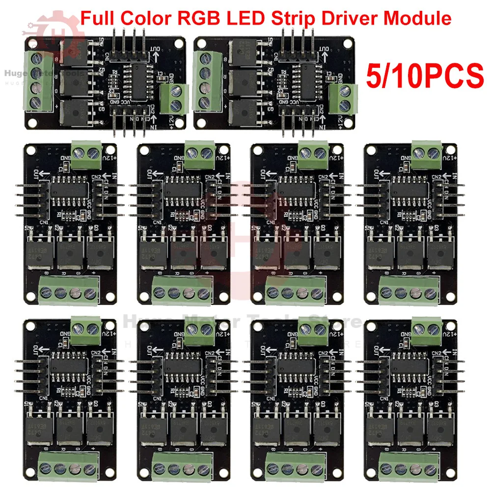

5/10PCS Full Color RGB LED Driver Shield for Arduino UNO R3 STM32 AVR 5V 72W Max P9813 Chip Easy DIY Install MCU Control