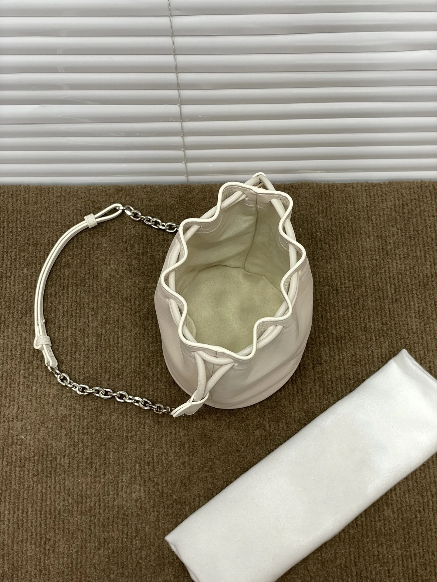 Balde De Couro Artesanal Mini Saco