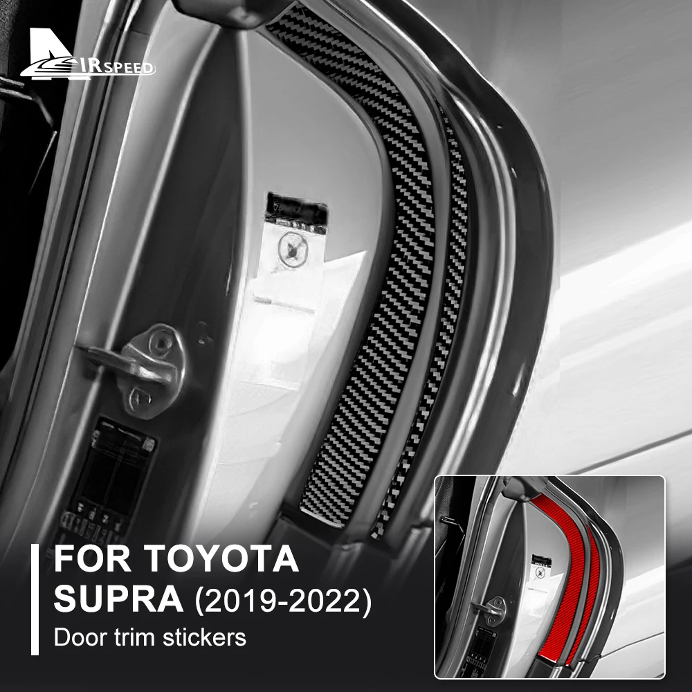 

Настоящая мягкая наклейка из углеродного волокна для Toyota Supra GR A90 A91 MK5 2019 2020 2021 2022, накладка на дверь автомобиля, аксессуары для салона автомобиля