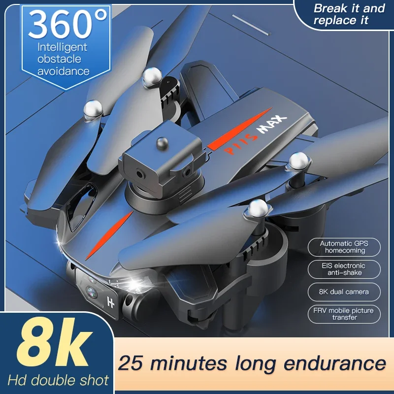 P11S PRO MAX Drone 8K kamera HD GPS profesjonalne czterokierunkowe inteligentne unikanie przeszkód składany quadcopter RC 5000M zabawki prezenty