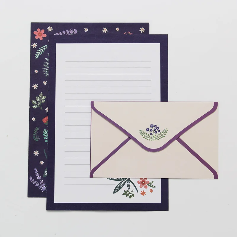 

9pcs/set Kawaii Envelopes with Letter Pads DIY Postcard Invitation Cards Cover Letter Paper Korean Stationery Office Supplies