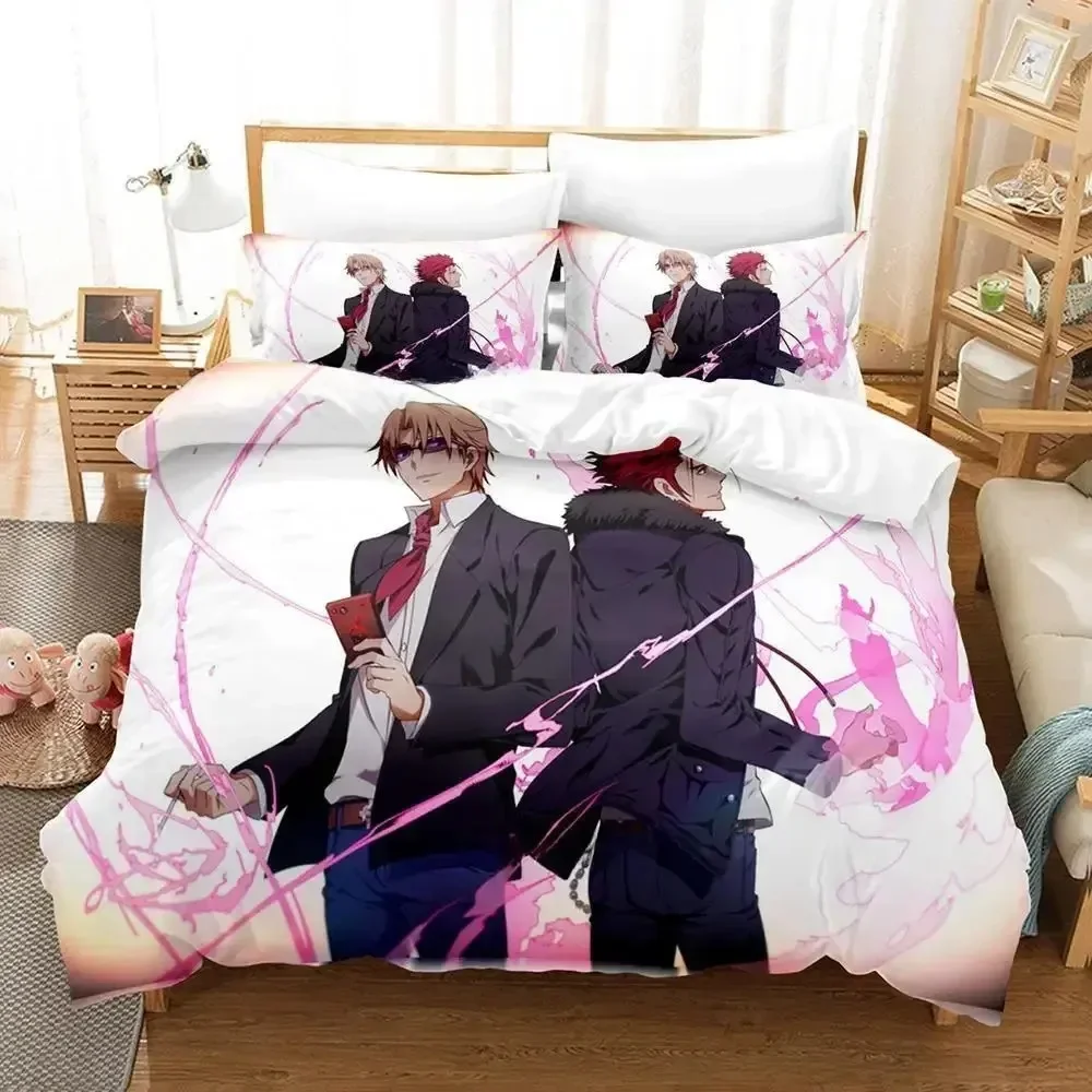 

K project Mikoto Suoh No Blood! No Bone! No Ash! Printed Bed Set Duvet Cover Pillowcase Bedding Set Bed Linen Sheet Quilt Cover