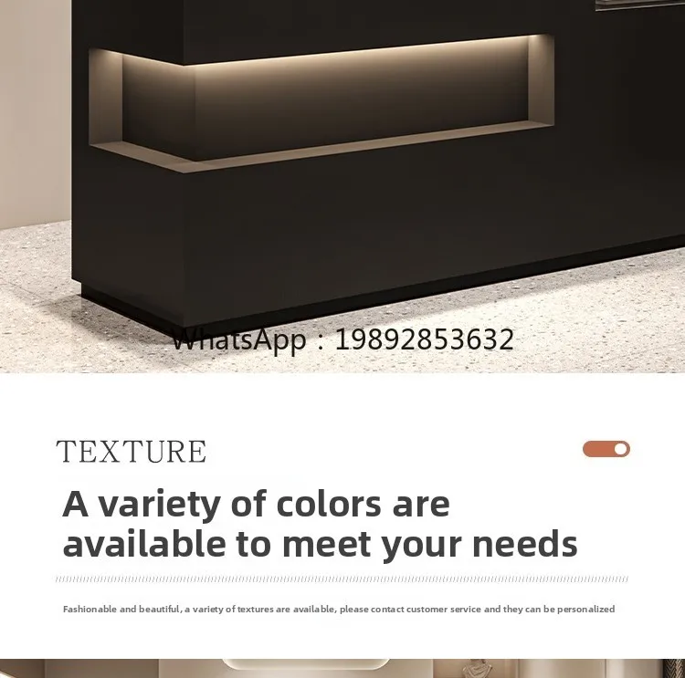 

ZZ Light Luxury Clothing Store Bar Women's Clothing Store Small Simple Front Desk Jewelry Glass Cabinet