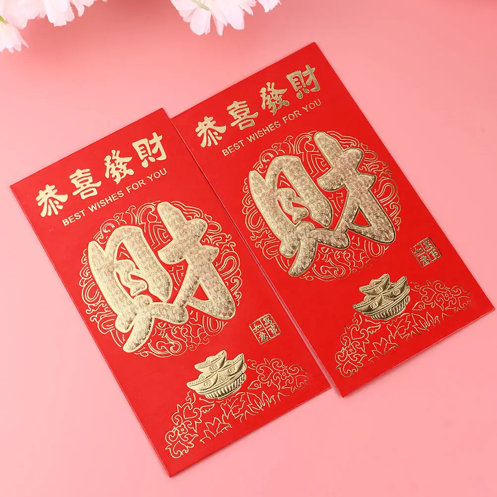 

120 Pcs Envelopes New Year Chinese Style Red Envelope Bronzing Practical Premium Paper Chinese Style Money Packets Bulk