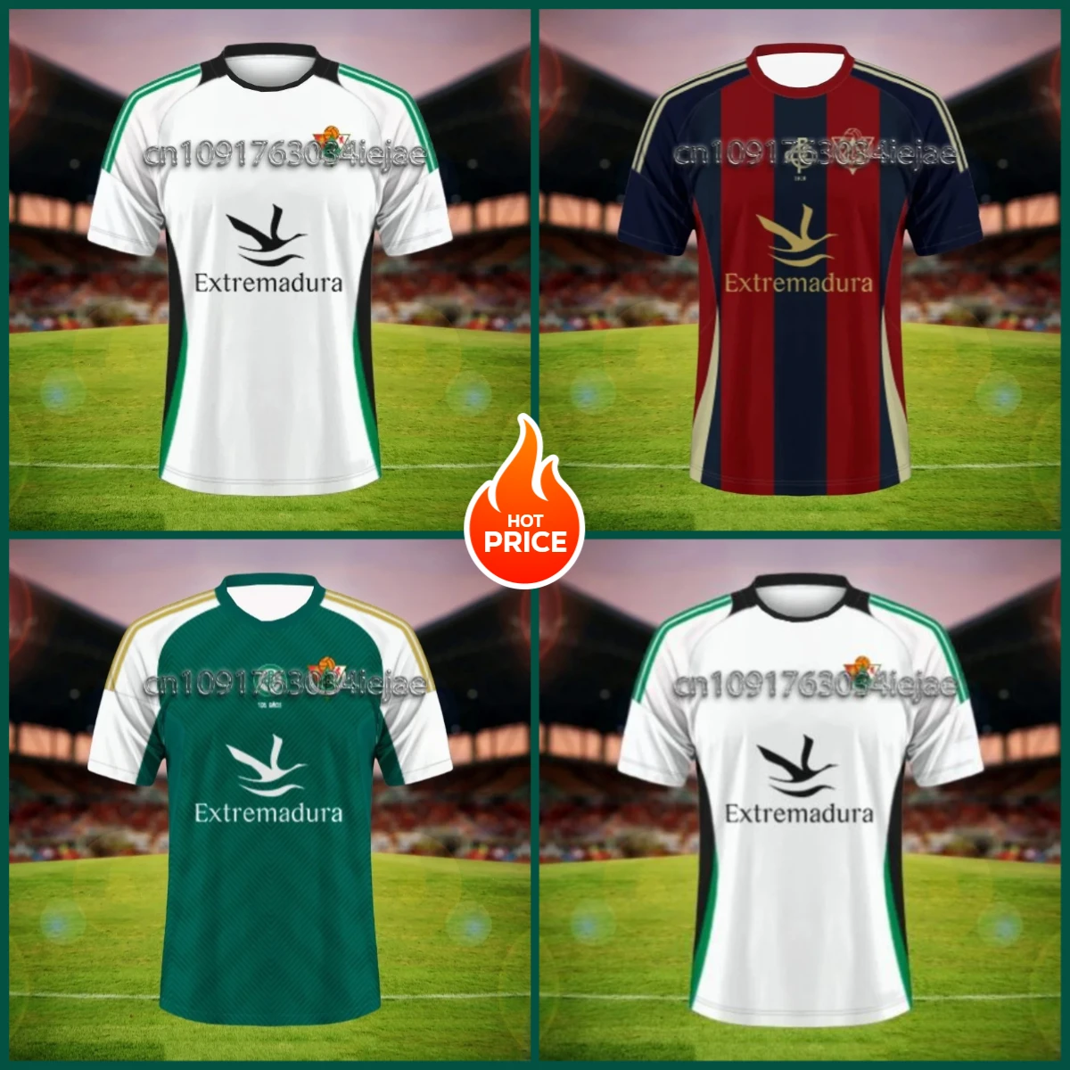 

Children's Training Football Jerseys Unpopular Oversized Sports Shirts From Spain Cacereno Men's Women's Short Sleeved T-Shirts