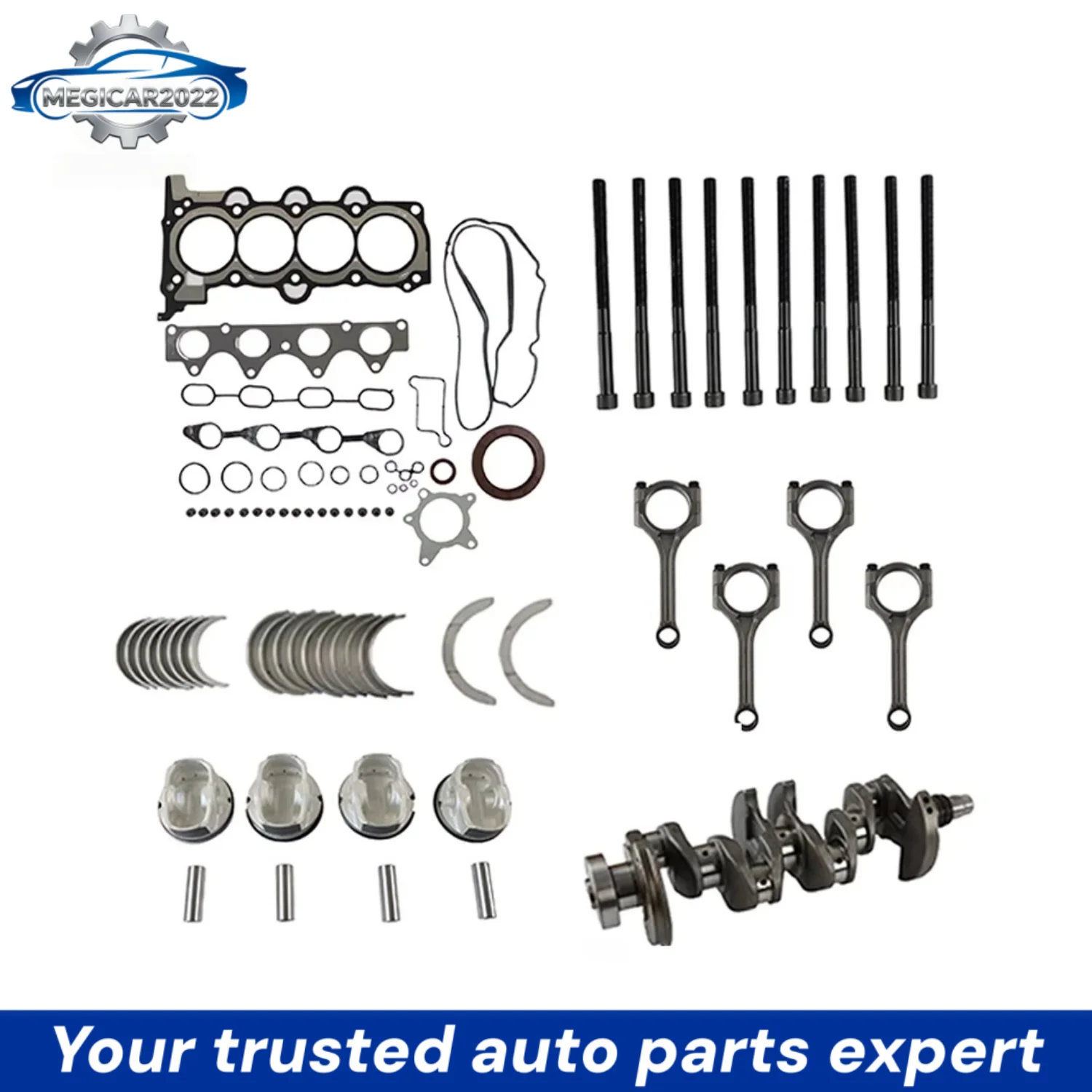 G4FG 235102B000 23110-2B300  23041-2B900 20910-2BB03 Engine Rebuild Kit For Hyundai Accent Verna Creta HB20 Kia Forte Cerato 1.6
