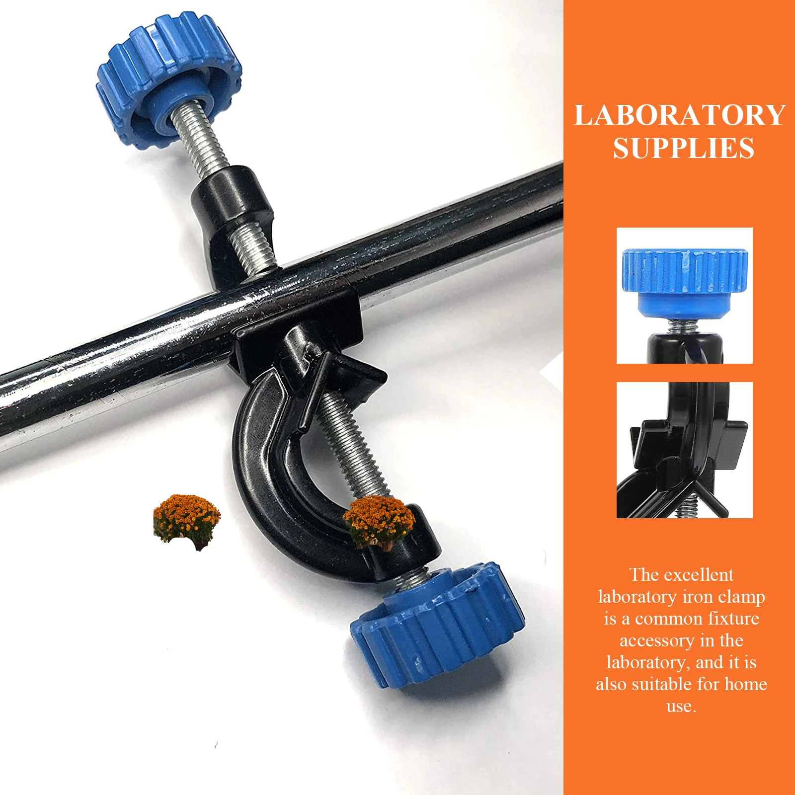 

4pcs Aluminum Lab Clamps Cross Clip Adjustable Holder Lab Supplies Right Angle Support Teaching Equipment