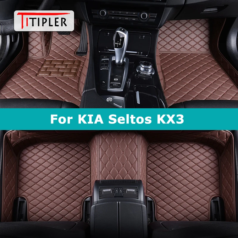 

TITIPLER Custom Car Floor Mats For KIA Seltos 2019-2023 KX3 Auto Carpets Foot Coche Accessorie