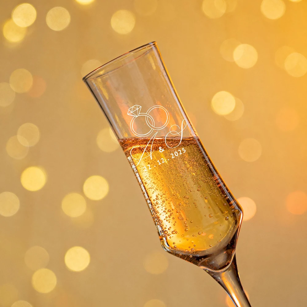Aangepaste heer en mevrouw cha - Champagne Flute Pair recensie en prijs