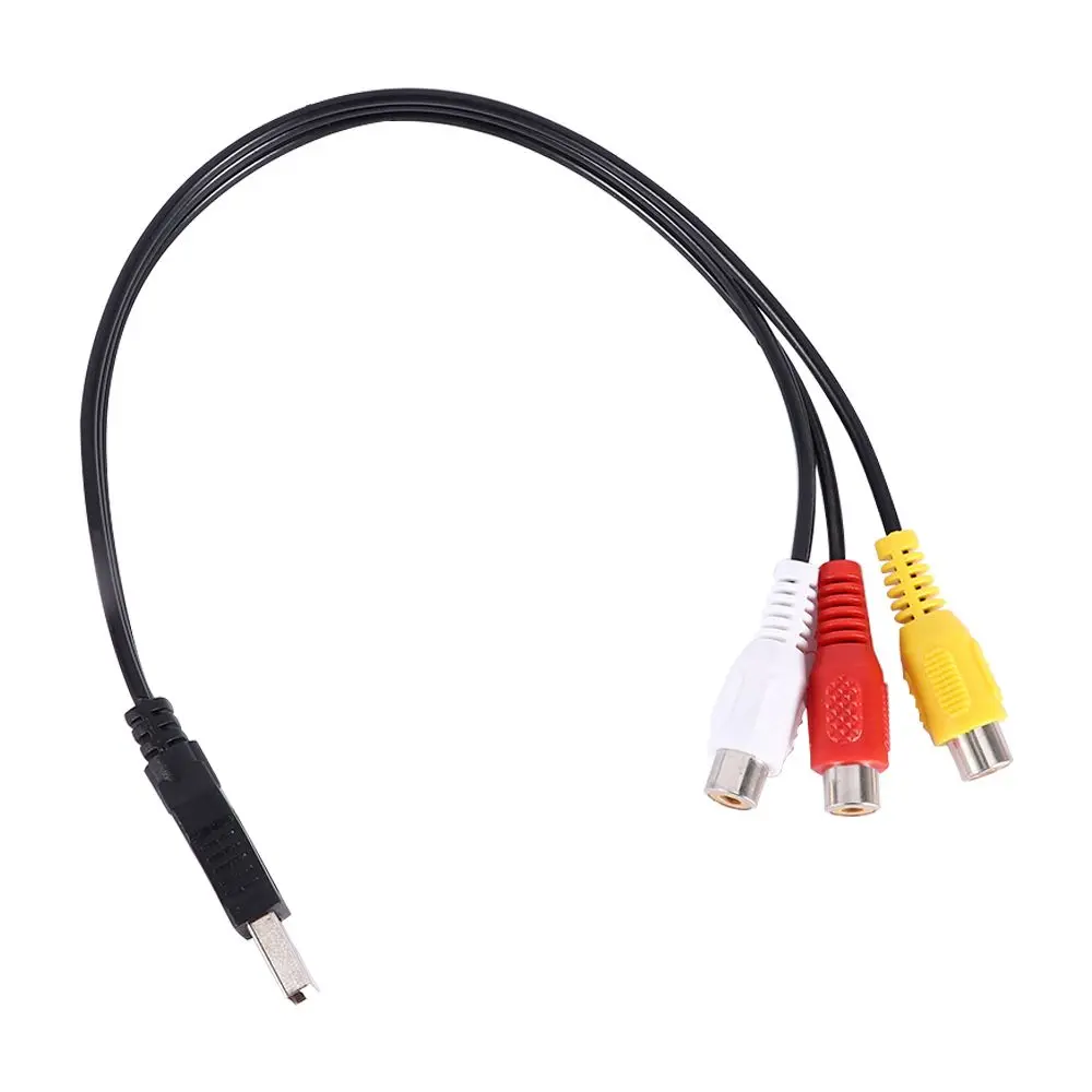 USB 2.0 HDTV wideo telewizyjne Adapter na kabel do konwertera AV przewód USB męski do 3-RCA żeński