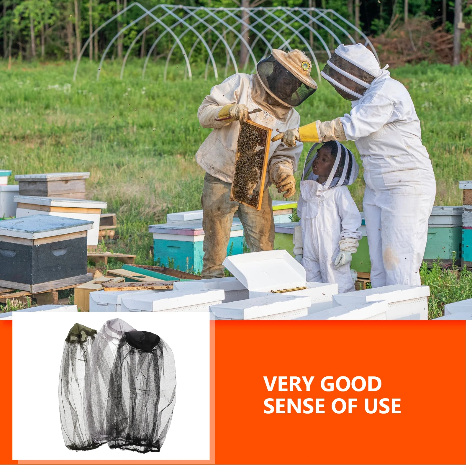 

3Pcs Mesh Lightweight Sun Mosquito Repellent Hats Protection Insect Repellent Beekeeping Face Head Gardening Travel