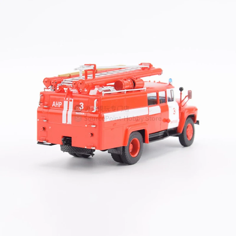 1:43 Scale Diecast Alloy Russian ANR-127A Pump Fire Truck Zil-130 Toys Cars Model SSM1589 Classics Adult Souvenir Gifts Display