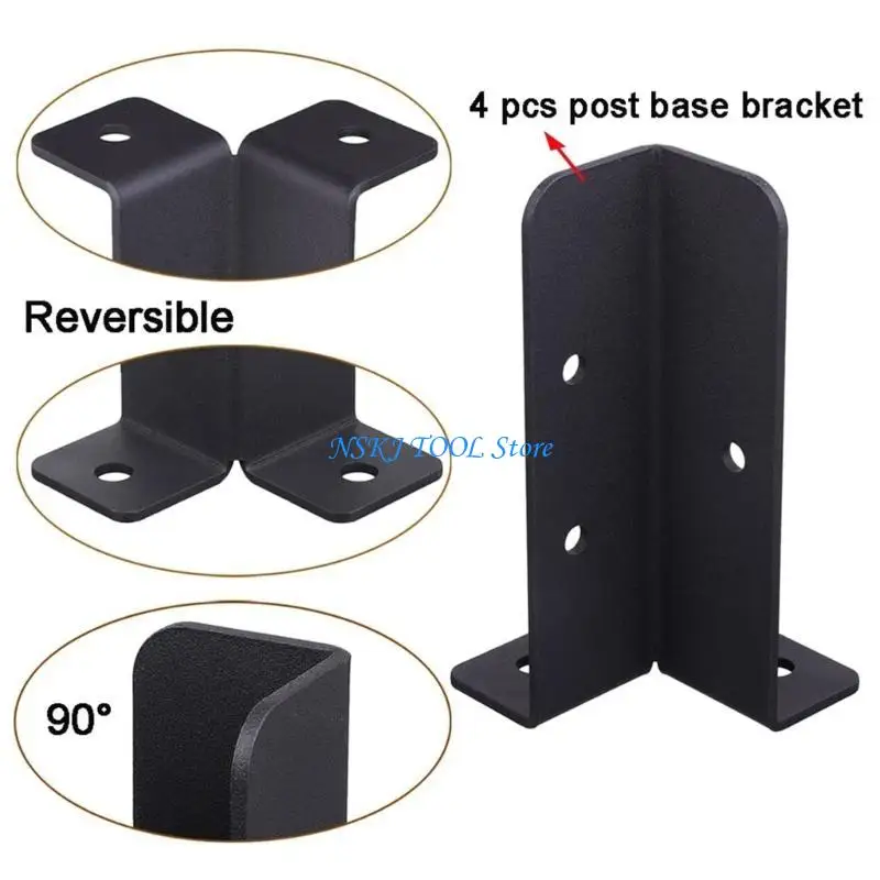 L8RC Portable Sturdy Metal Deck Base Brackets Adjustable for Various Height
