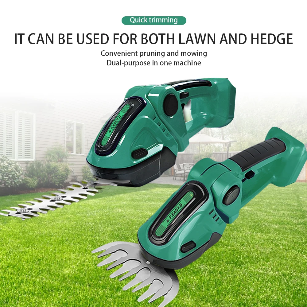 

New 2 in 1 Cordless Electric Hedge Trimmer and Shrub Shaper Rechargeable Handheld Garden Pruning Tool for Landscaping Yard Work