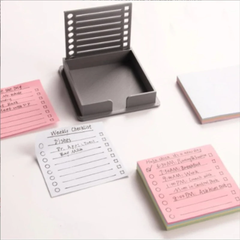 1 note box with sticky notes, sticky note template box