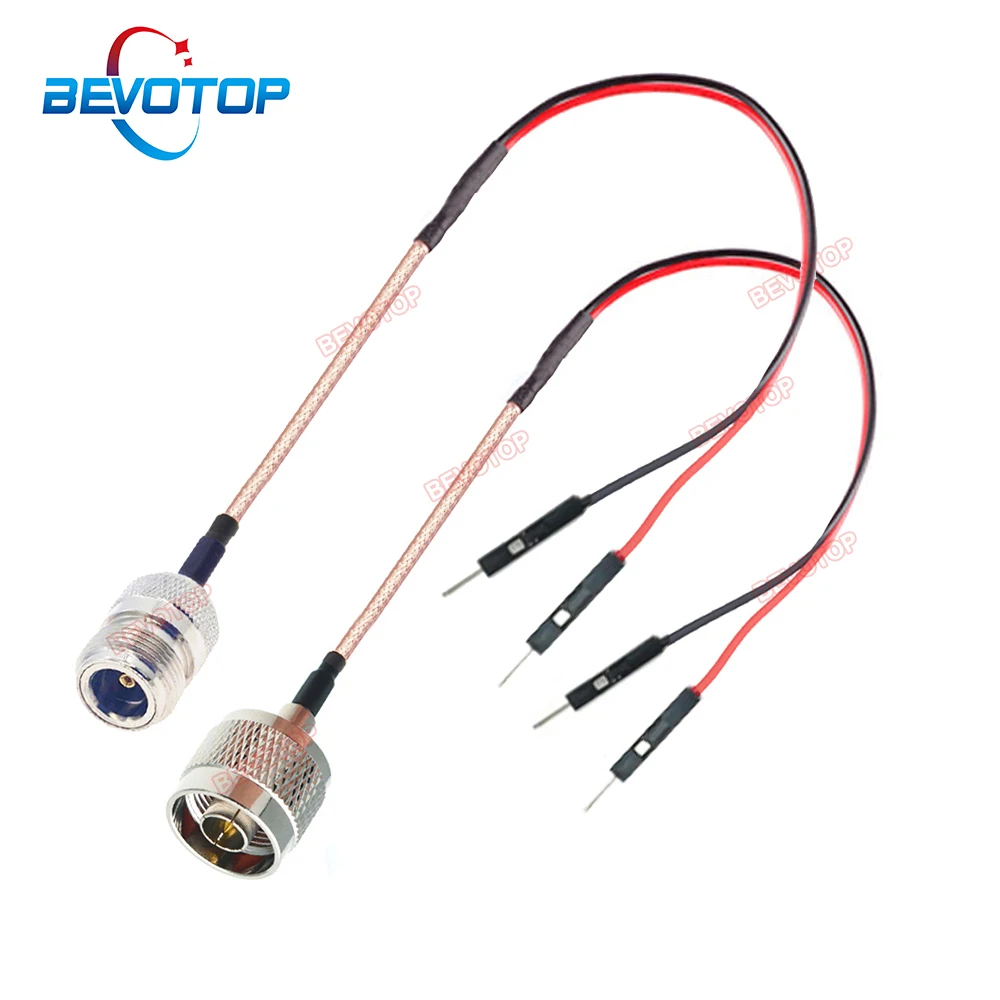 1PCS N to DuPont Test Line N Male /  Female to DuPont 2.54mm Male Plug RG316 Extension Cable Jumper 10CM -20m BEVOTOP Cable