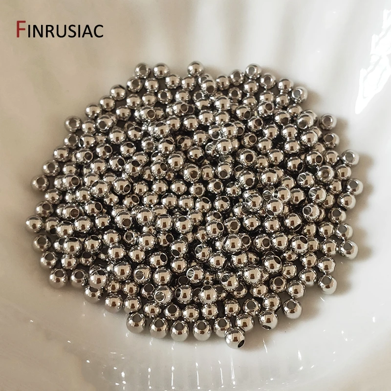 14/18K vergoldete runde Abstandsperlen aus Messing und Metall zur Schmuckherstellung, 2–6 mm Trenner für Perlen, Zubehör für Schmuck. – Detail 31