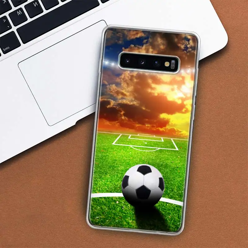 Fire Football Soccer Ball Phone Case For Samsung Galaxy M21 M12 M31S M32 M51 M52 Note 20 Ulte 10 Plus 9 8 J4 J6 + J8 M11 F52 F62