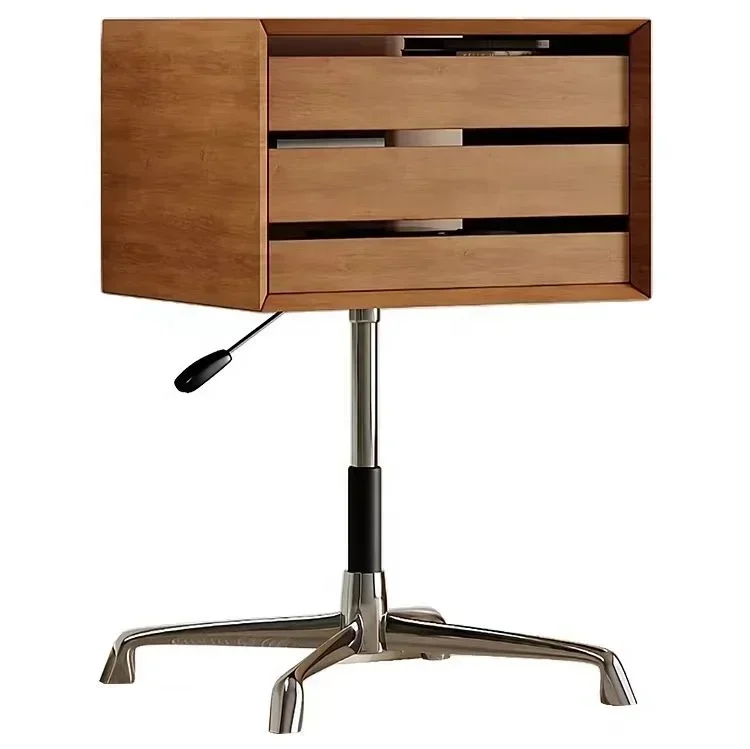 Modern living room side table can be raised and lowered rotating bedside table