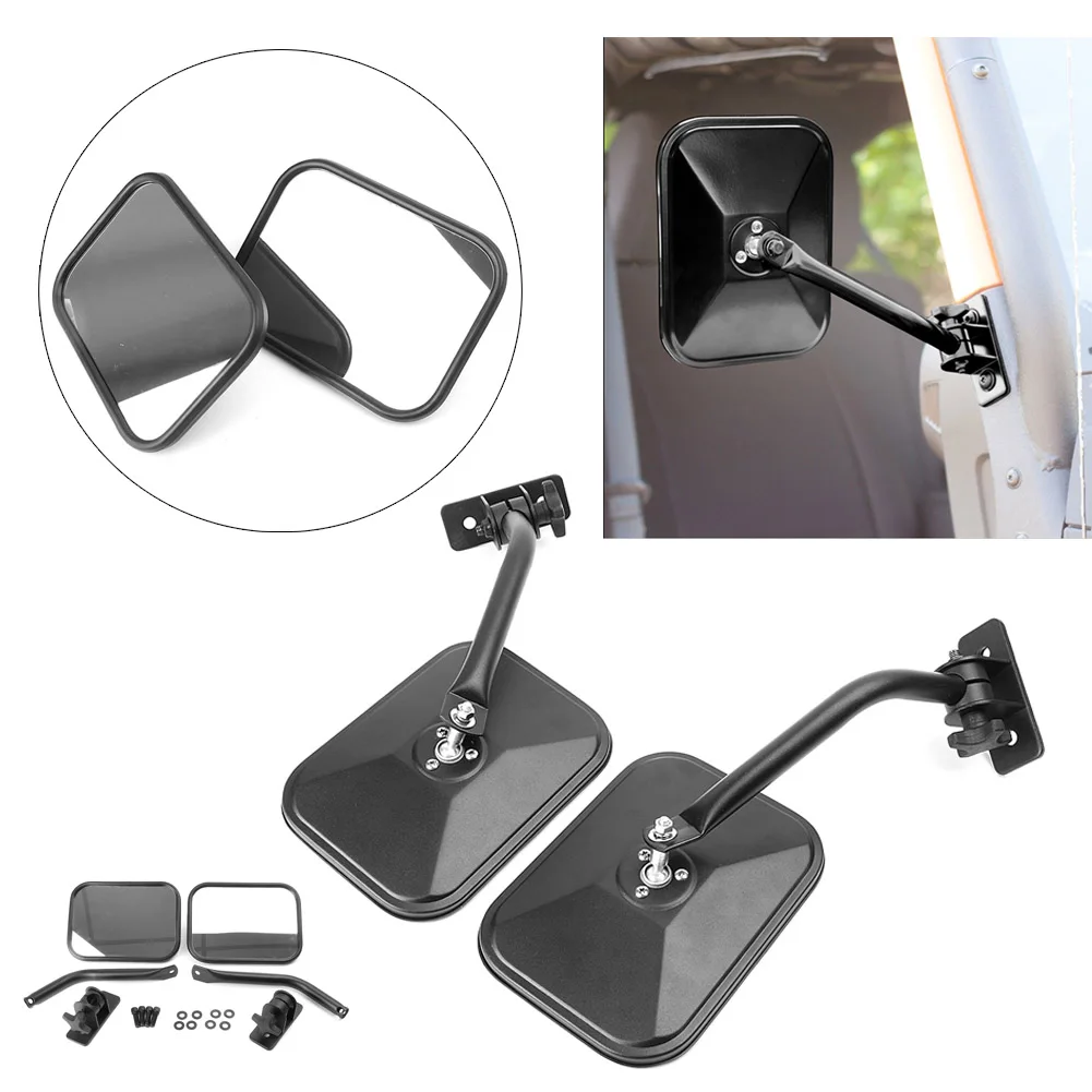 Car Rear View Mirrors Side Mirror Left Right 2Pcs For Jeep Wrangler JK 2007 2008 2009 2010 2011 2012 2013 2014 2015 2016 2017