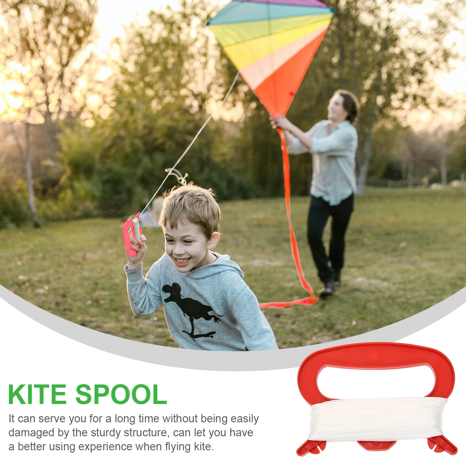 8 pezzi di bobine per aquiloni, avvolgitori, comode schede di linea per esterni, pratiche in plastica