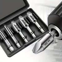 5Pcs Damaged Screw Extractor Drill Bit High Speed Steel Double Easily Take Out Side Drill Out Broken Screw Remover Bolt
