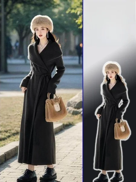 

plus Size Ele Knitted Dr Women's Faion Spring New Sle Waist Cinched Long Dr Comfortable Soft Knit A-Line Skirt