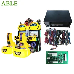 Race Against the Clock Coin-Operated Video Arcade Driving Simulator Racing Game Arcade Kit Motherboard Cable Dynamic Card