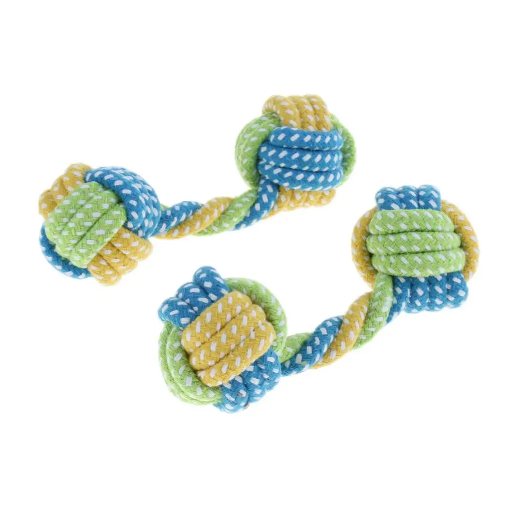 2x Medium Size Dog Rope Toy for , Catch, Throw and Tug War Plays