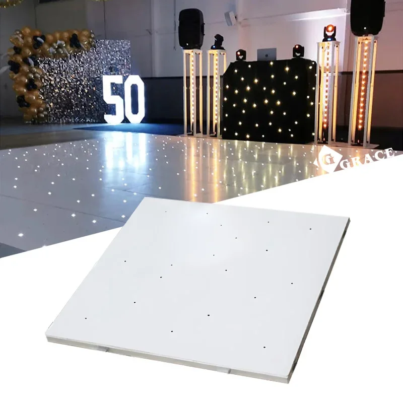 Igracelite 2*4/2*2ft White LED Dance Floor High Gloss White Dance Floor For Wedding Party