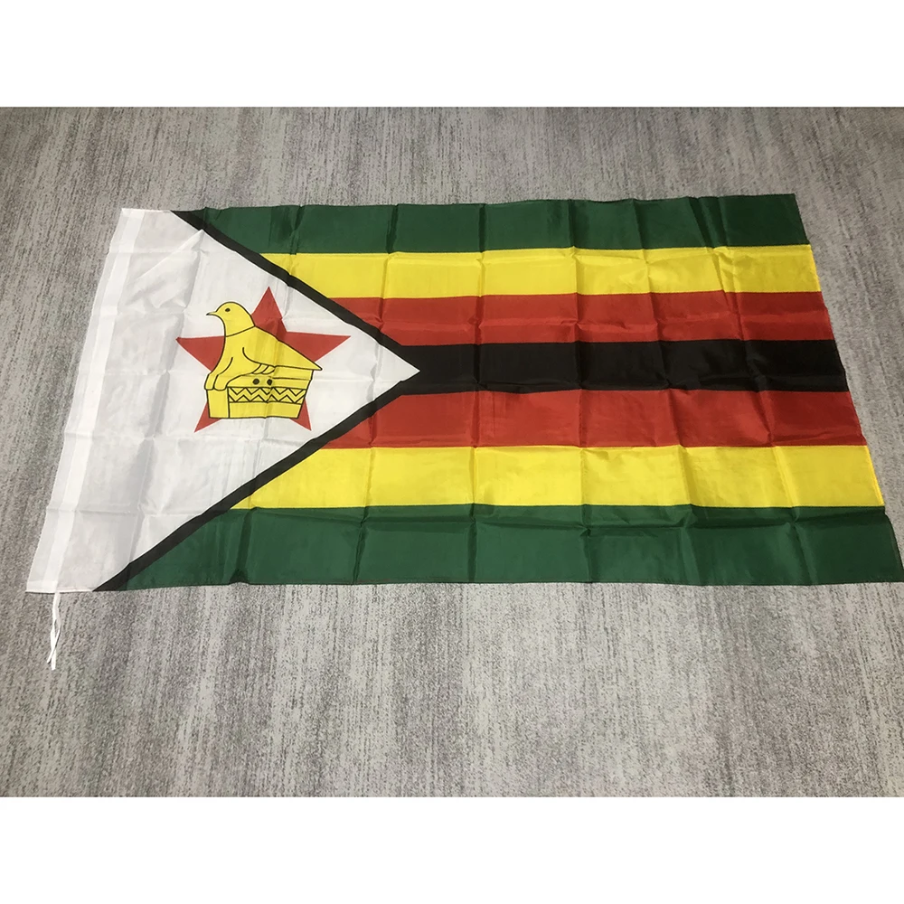 Zimbabwe Flag 90x150cm high quality Polyester Zimbabwean National Flags 3x5fts hanging Flag for home Decoration