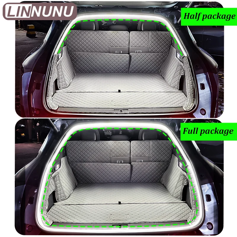 

LINNUNU задний багажник автомобиля светодиодные полосы для ZEEKR 7X 2025 2026 освещение хвостового ящика внутренняя декоративная лампа полосы аксессуары