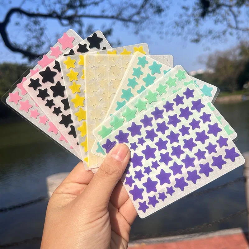 Star Shaped Acne Patches - Colorful Makeup Concealer Hydrocolloid Pimple Patches, Pus Absorbing, Invisible Spot Treatment
