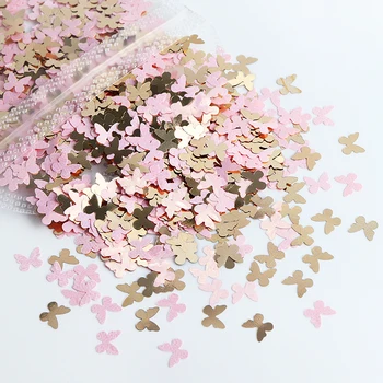 Roze Goud Hars Vullen Voor Epoxyhars Mal Filler Materialen Vlinder Nail Art Pailletten Sleutelhanger Hanger Siliconen Mal Vullingen