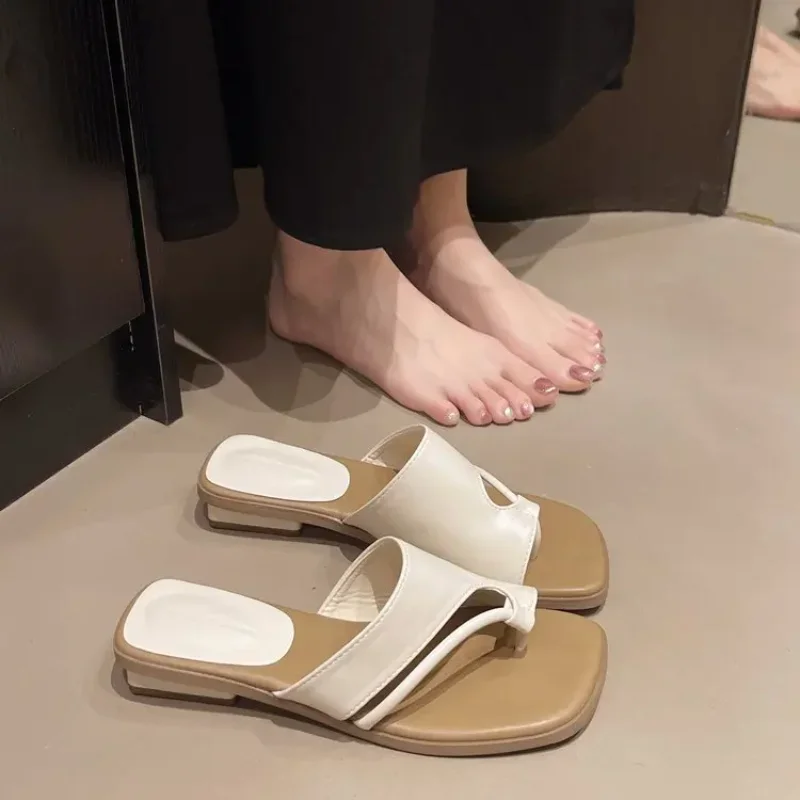 المرأة كليب تو الوجه يتخبط جديد 35-40 نمط جديد مربع رئيس المفتوحة تو لينة أسفل الصنادل لطيف عادية مائة مباراة النعال #3